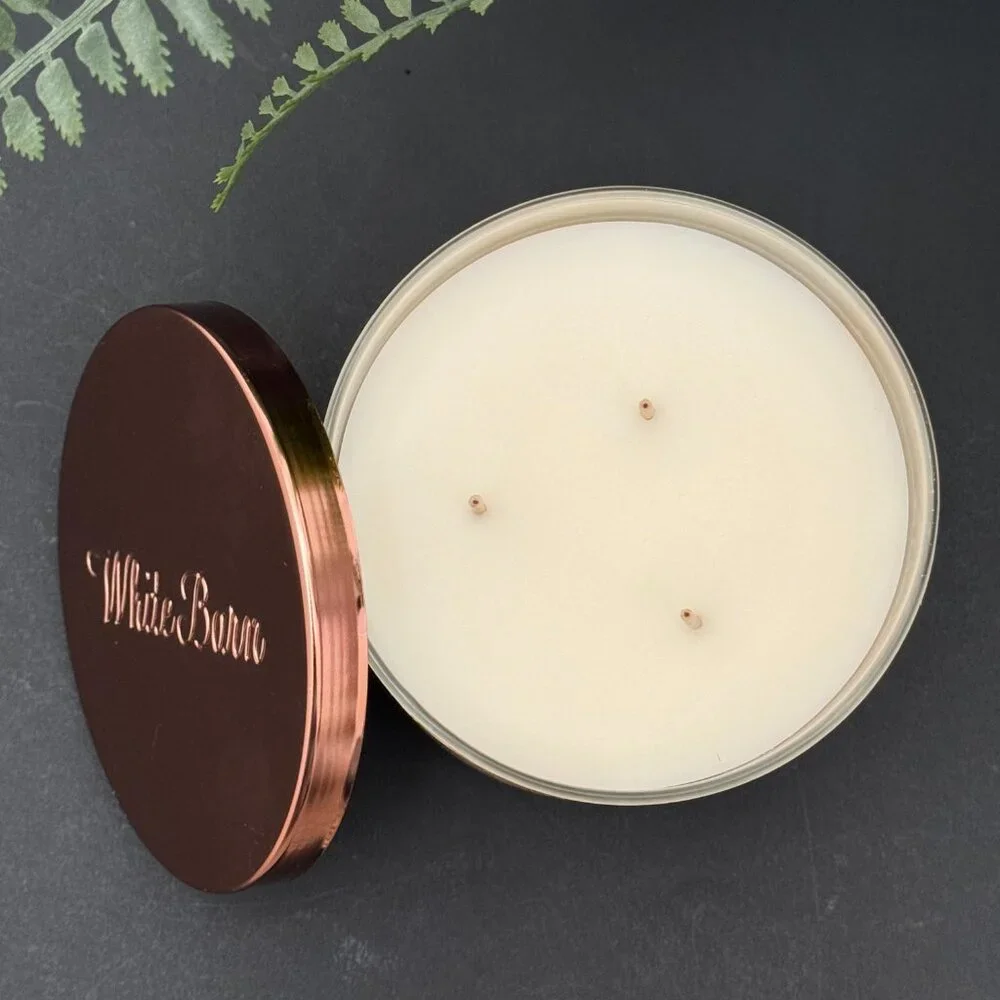BBW Sweet Red Mango White Barn Bath & Body Works 3 Wick Candle